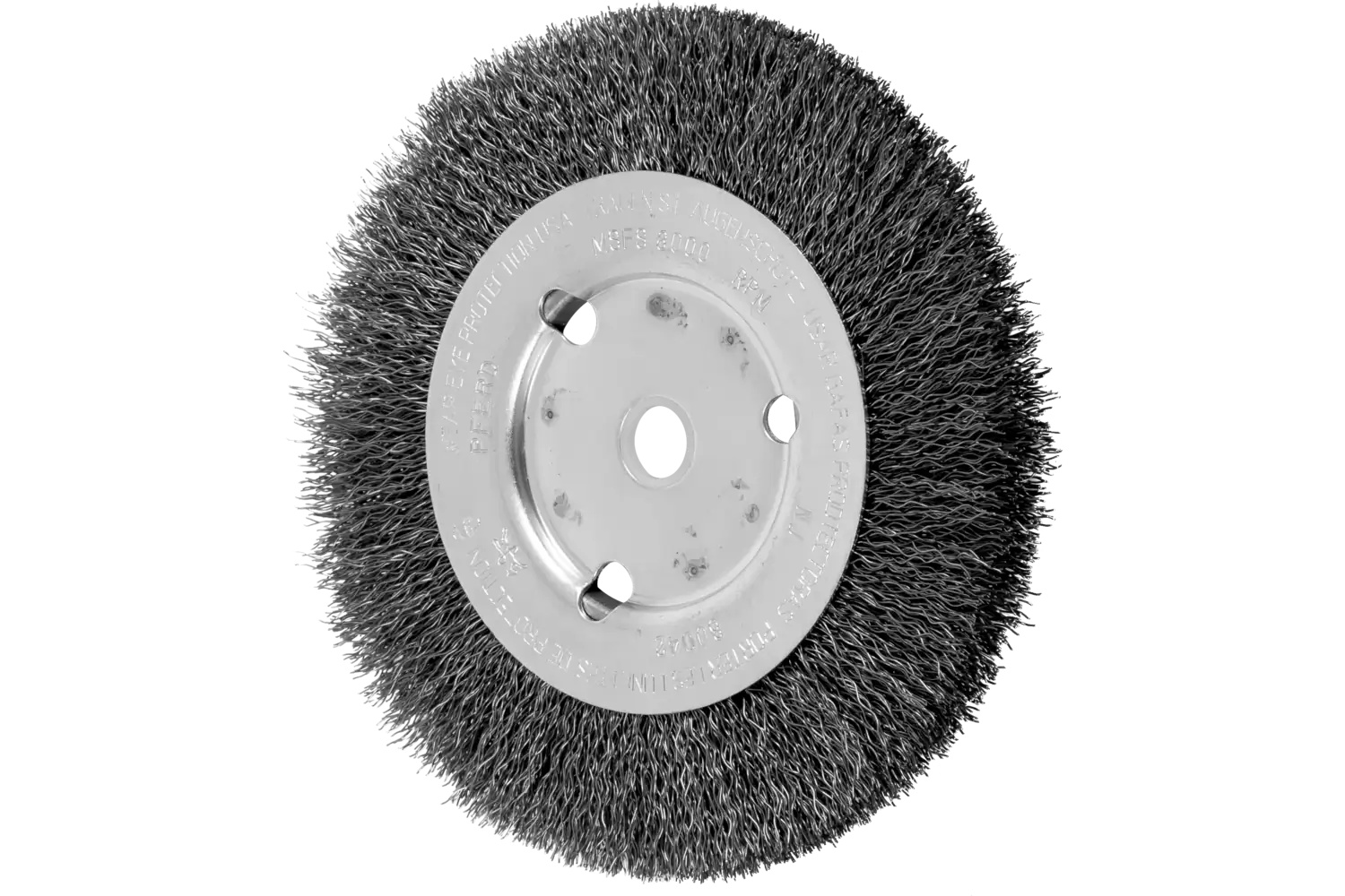 Picture of Pferd Crimped Wire Wheel Brush 6" Dia Narrow Face .014 Cs 5/8-1/2" Arbor .023